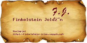 Finkelstein Jolán névjegykártya